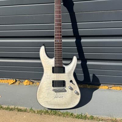 2025 Schecter C-1 Platinum Trans White Satin (with hard case) image 1