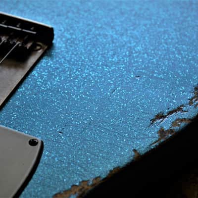 American Fender Custom Telecaster  Standard Relic Blue Sparkle image 20