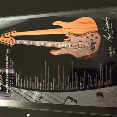 Sadowsky Masterbuilt 2021 LTD 4 String 24-Fret Modern Bass (04/030 worldwide) Natural Transparent High Polish image 8