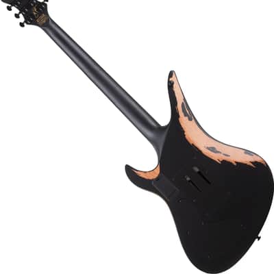 Schecter Synyster Custom-S Guitar Distressed Satin Black image 2