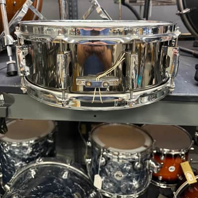 Pearl CS1450 Chad Smith Signature 14x5" Steel Snare Drum 2010s - Black Nickel image 4