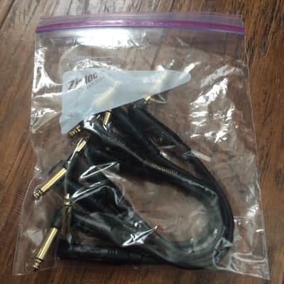 Mogami Gold 10" pedalboard patch cables (right angle angle Amphenol plugs) 4 cable lot image 2