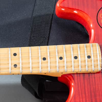 2021 Fender Japan MIJ Michiya Haruhata Stratocaster Trans Pink Flame Top image 5