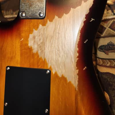 Aged Relic Stratocaster Style Guitar Reproduction image 11