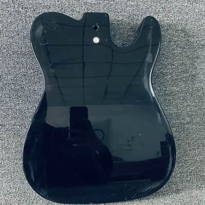 Black Left Handed Guitar Telecaster Tele Style Basswood Body image 7