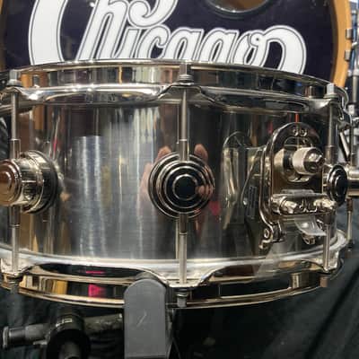 Tris Imboden's, Chicago, 5.5x14" Collector's Series Stainless Steel Snare Drum 2000s image 12