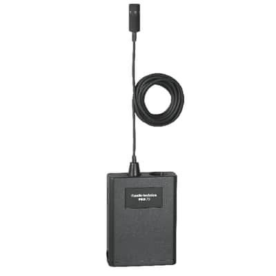 Mint Audio-Technica PRO70 Cardioid Condenser Lavalier/Instrument Microphone Bundle with 10ft XLR Pig Hog Mic Cable & Polishing Cloth â€“ Clip-On Mic with Power Module for Voice or Acoustic Instruments image 2