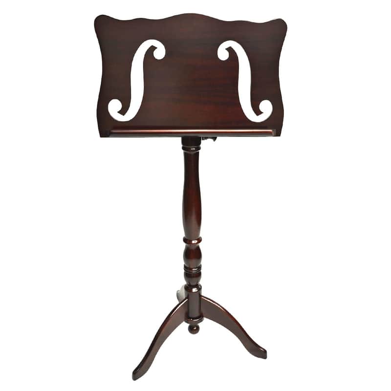 Frederick Adjustable Music Stand – Cherry Mahogany F-Hole image 1