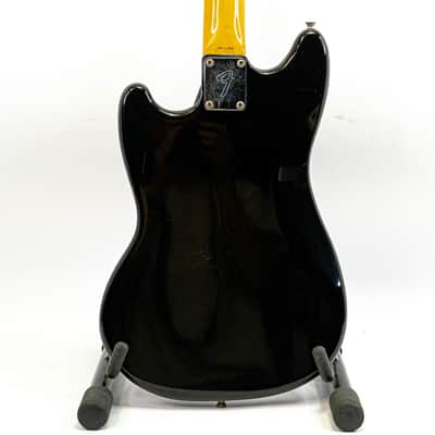 1989 Fender Mustang MG-69 Reissue MIJ Black w/ Gigbag, Trem Arm & Model Card image 2