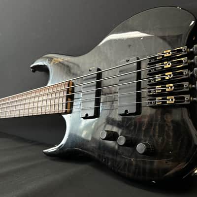 PBC Dave Bunker GTB 355 Left Handed 5-String Active Headless Bass - Trans Black image 4
