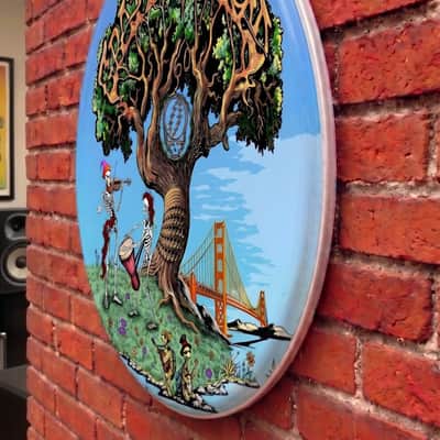 Grateful Dead, 60th Anniversary Family tree, 22" Bass Drumhead image 2