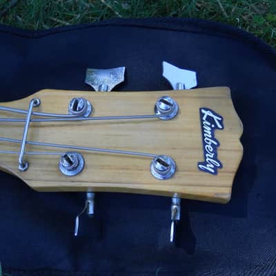 Vintage 60s Kimberly Bass Guitar, Japan, Ventures, Open Book Headstock, 25" Scale image 9