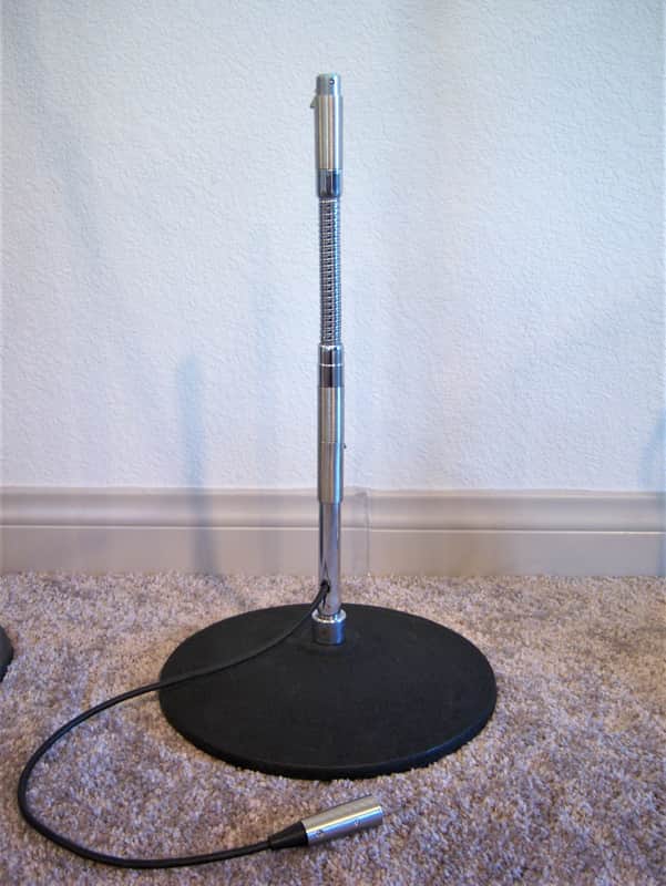 Vintage 1990's Chinese variant model / Atlas Sound MS-12C microphone floor / desk stand w XLR cable image 1