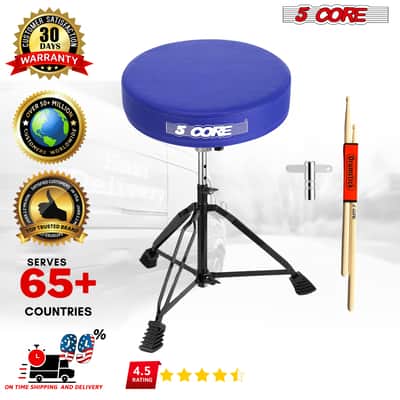 5 Core Drum Throne 3" Padded Drum Seat Height Adjustable Drumming Chair for Practice and Performance image 10