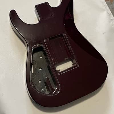 2000's Japan Jackson DX10DFS Transparent Red Flame Guitar Body Floyd Ready image 12