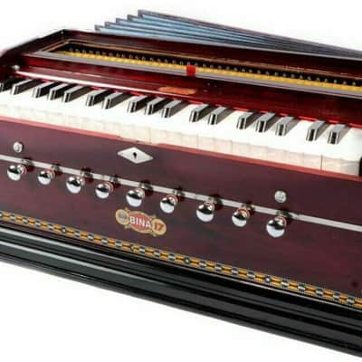Handmade Harmonium  BINA Standard 9 Stopper Multifold Bellow 42 Keys Two Reeds 3½ Octave 2022 - Natural image 5