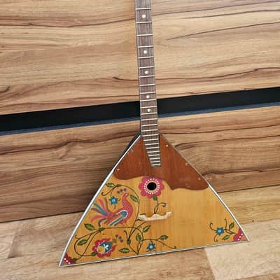 Balalayka Folk Instrument Hand Painted Flowers Balalaika 3 String image 2