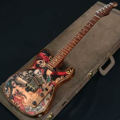 Walla Walla Guitar Company Marverick Pro Crystal Tattoo and Rose [SN 900510] [07/02] image 3