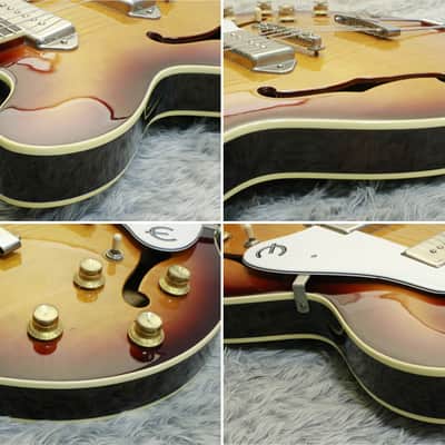 Rare 1989 Epiphone JAPAN MADE Casino Orange Label Vintage sunburst Made in Japan image 9