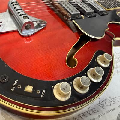 1965 Hofner Verythin Model 4575 Cherry Finish Flame Maple Taylor Hard Shell Case Fair Condition **Please Read** image 15