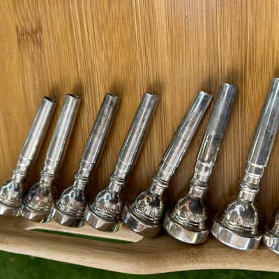 Trumpet mouthpieces Conn 7C and other makers 1970's - silver x 18 pcs image 7