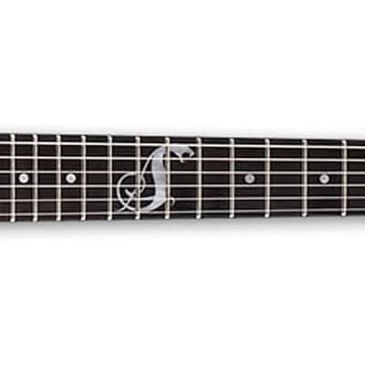 ESP LTD James Hetfield Signature Snakebyte Guitar w/ EMG JH Set Pickups & Hardshell Case - Black Satin image 5