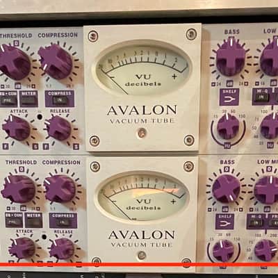 2 (Matched Pair) Avalon VT-737sp Tube Channel Strip 2010s - Purple image 1