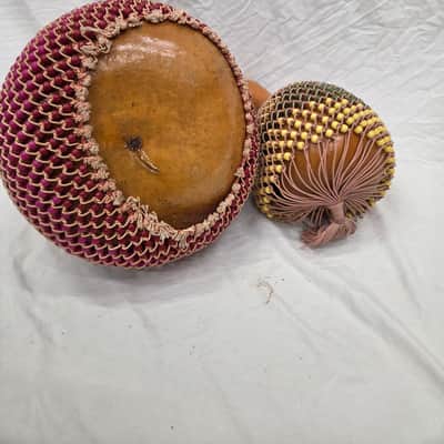 Pair of Shekere Gourd Shakers (C020-17-18) image 7