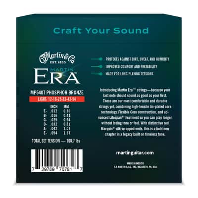 Martin Era Treated Acoustic Guitar Strings Light MP540T - .012 - .054 image 2
