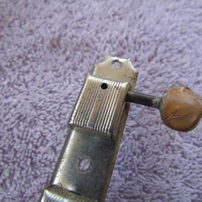 Kluson No Line 3 On A Strip Tuning Machines Bass Side Only 1950's Original Buttons But Need Replaced image 1