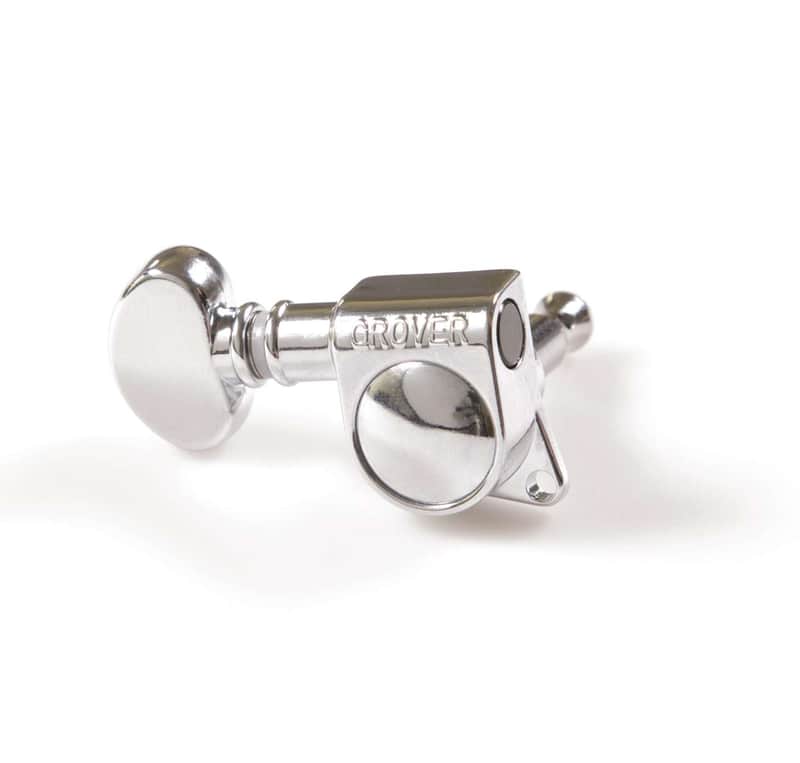 Genuine Grover 305C Mid-size Rotomatic 18:1 3x3 tuners, Chrome image 1