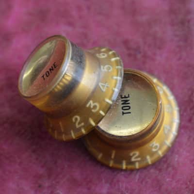 Vintage 1960s Gibson Gold Reflector Knob Set ES-335 SG Standard Custom Les Paul image 8