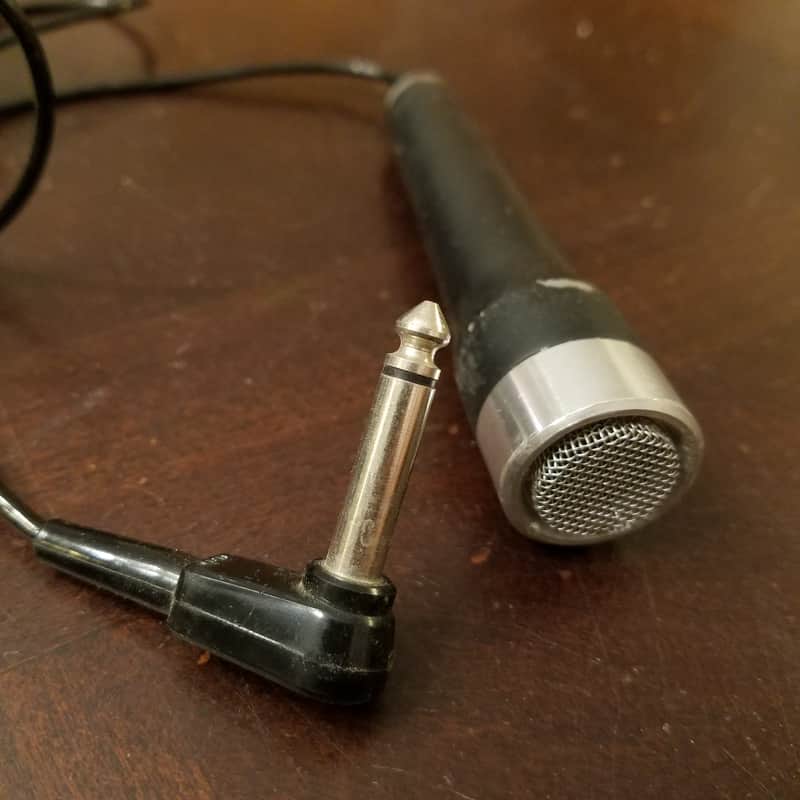 Wollensak 3M small Japan hand mic late 1960s - black metal and chrome image 1