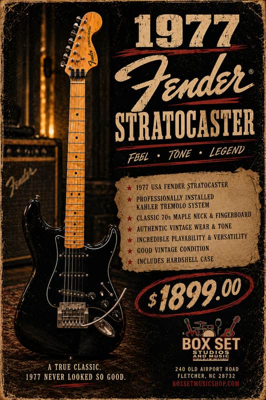 Fender Stratocaster with 3-Bolt Neck, Maple Fretboard 1971 - 1977 - Black image 1