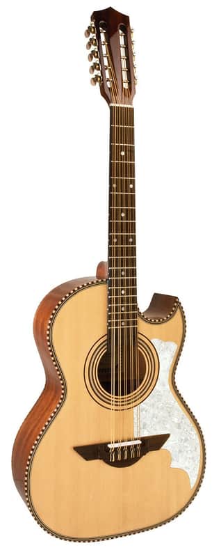 H. Jimenez El Musico Solid Spruce Top Bajo Quinto w/ Padded Gig Bag - Natural (LBQ2) image 1