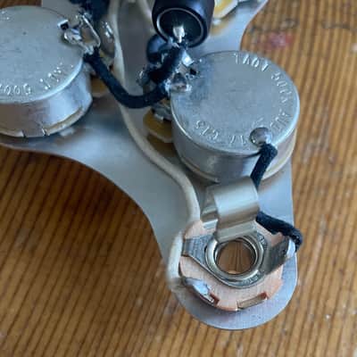 Gibson SG 50's LP Wiring 500k CTS Brass Shaft Pots .022 USA Emerson Bumblebee Caps Switchcraft 3-Way Toggle image 5