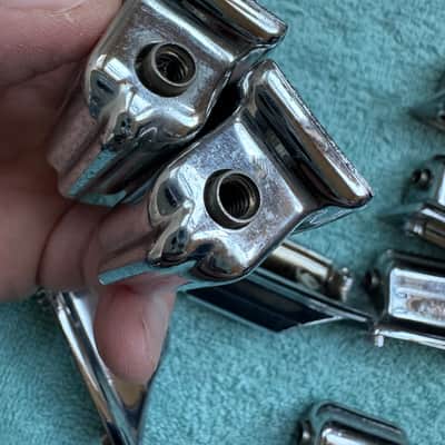 Rogers Lot of 8 Beavertail Vintage Cleveland era Tom Drum Lugs Lot #1 60s - Chrome image 8