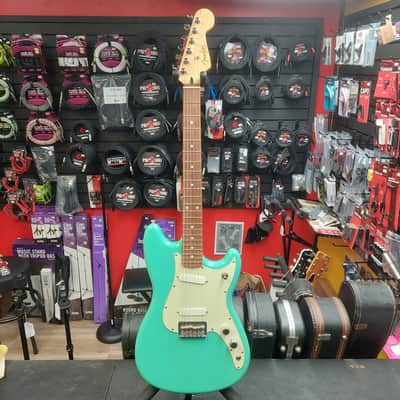 2021 Fender Player Duo Sonic, Pau Ferro Fingerboard, Sea Foam Green w/ Locking Tuners (USED) "Made In Mexico" image 1