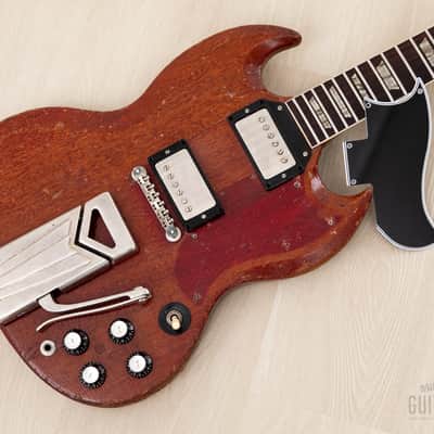 1962 Gibson Les Paul SG Standard Employee Guitar Cherry w/ Pat # Pickups, Sideways Vibrola, Case image 22