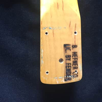 B Hefner Fender Stratocaster Replacement Guitar Neck Amber Tint image 7
