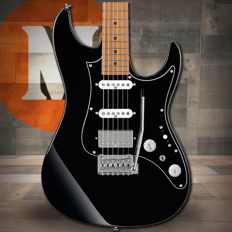 Ibanez AZ Prestige 6 String Electric Guitar w/Case - Black (AZ2204BBK) image 1