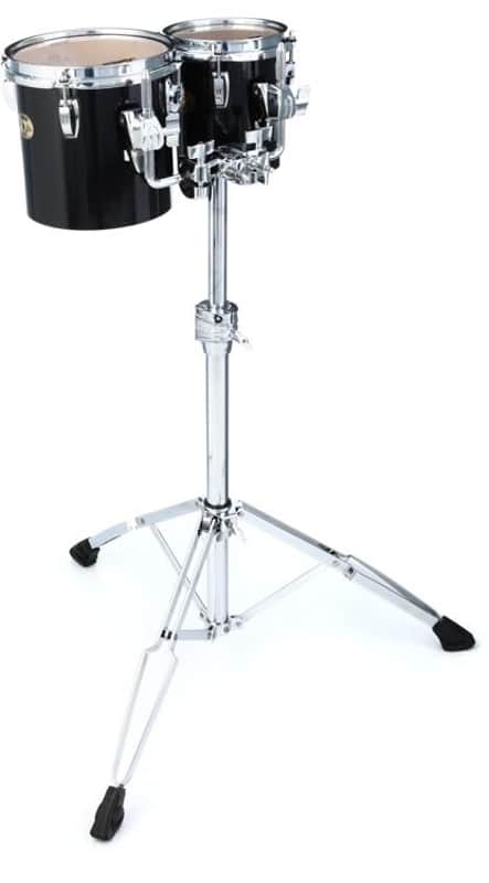 Ludwig Single-headed Concert Tom Set - 6 inches and 8 inches Black Cortex image 1