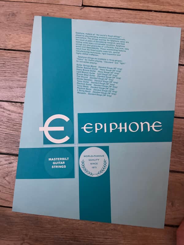 1960 Epiphone Strings Price List Rare Collector Vintage Kalamazoo image 1