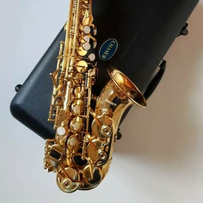 Alto Saxophone Eb Sax in Gold Lacquer with Hard Case- Intermusic Full Outfit~ image 2