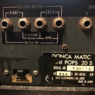 Korg Keio Donca Matic Mini Pops 20S ultra rare analog drum machine stereo 60s beat box rhythmbox image 3