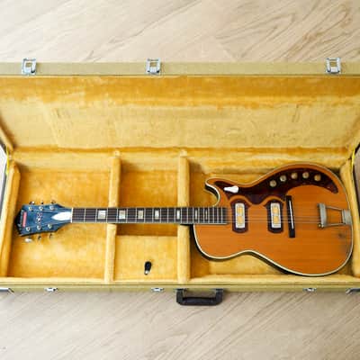 1959 Harmony Stratotone Jupiter H49 Vintage Electric Guitar, DeArmond Gold Foils w/ Tweed Case image 24
