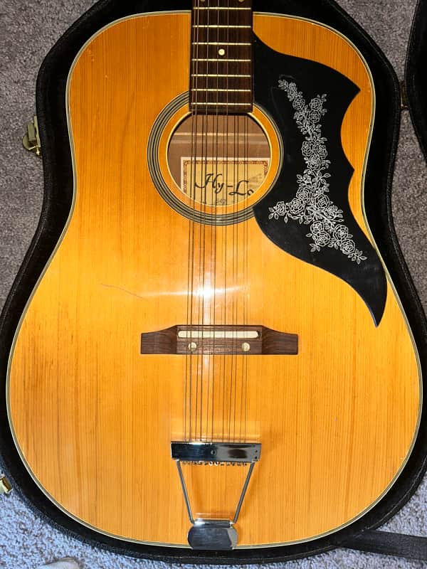 Hy-Lo Model 642 12-String Acoustic Guitar Made in Japan w/ Hard Case image 1