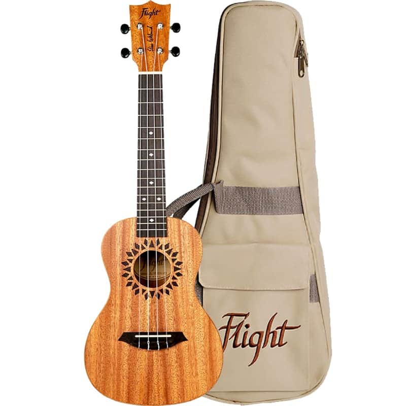 Flight Elise Ecklund Artist/Designer Signature Series Laminate Mahogany Top Okoume Neck 4-String Concert Ukulele w/Padded Gig Bag image 1