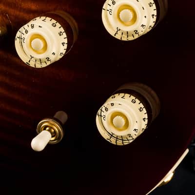 Huss & Dalton Meridian DC Custom Lipstick Red Flamed Maple and Mahogany Double Cutaway NEW image 10