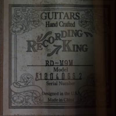 Recording King RD-M9M All Solid Dreadnought Acoustic Guitar, NEW! #RD-M9M image 7